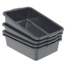 Cand Grey Commercial Bus Tubs, 22 L Plastic Bus Box/Utility Box, 4 Packs
