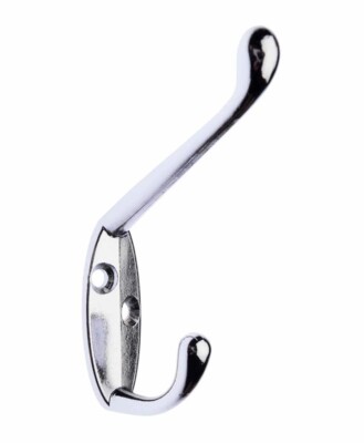 50 Pieces - Oval Base Style Hat & Coat Hooks - Chrome Plated - 3-1/2''