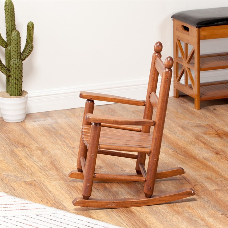 Rocking Chair for Children Brown Solid Wood For Living Room Bedroom