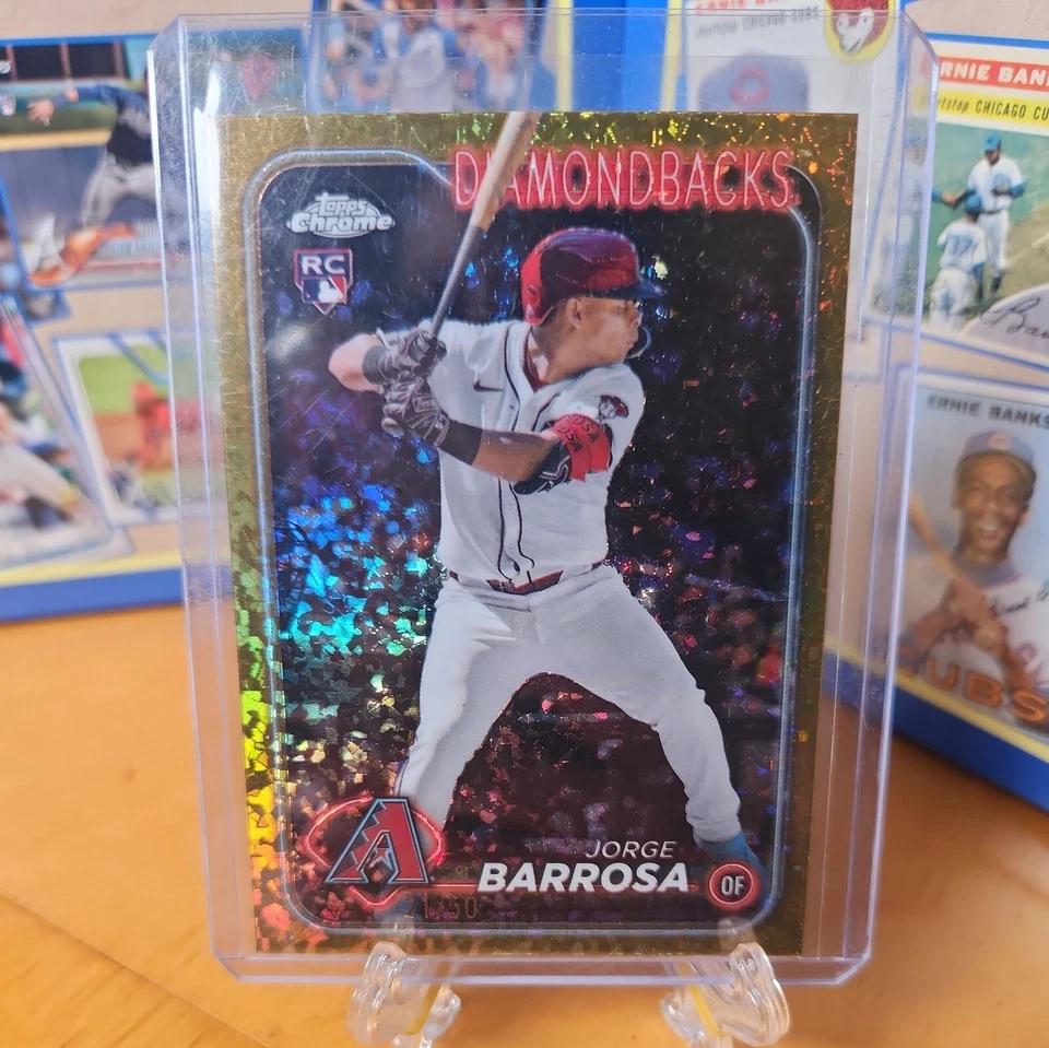 JORGE BARROSA - #21/50 - RC GOLD Speckle - 2024 Topps Chrome Update - Image 2 of 4