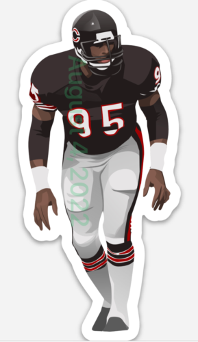 Richard Dent~Magnet ~ VECTOR ART Chicago Bears THROWBACK NFL Limited MAN CAVE - Picture 1 of 1