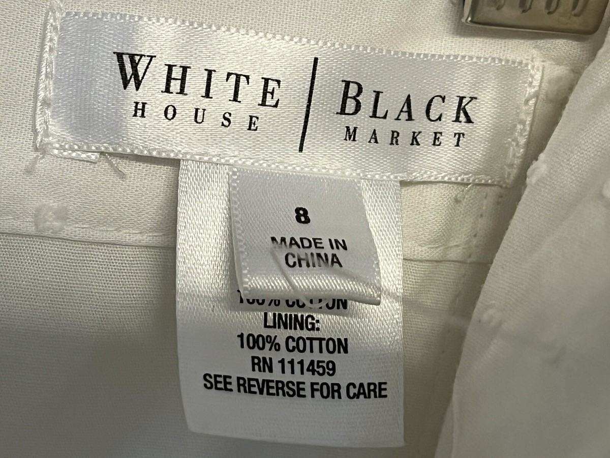 NEW size 8 White House Black Market dress strapless cotton white | eBay NEW size 8 White House Black Market dress strapless cotton white | eBay