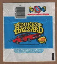 DUKES OF HAZARD 1981 Donruss Wax Trading Card Wrapper empty