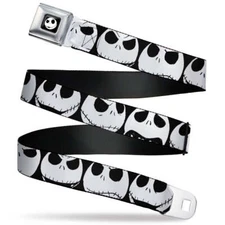 Disney Jack Nightmare Before Christmas Seatbelt Buckle Belt Official Licensed