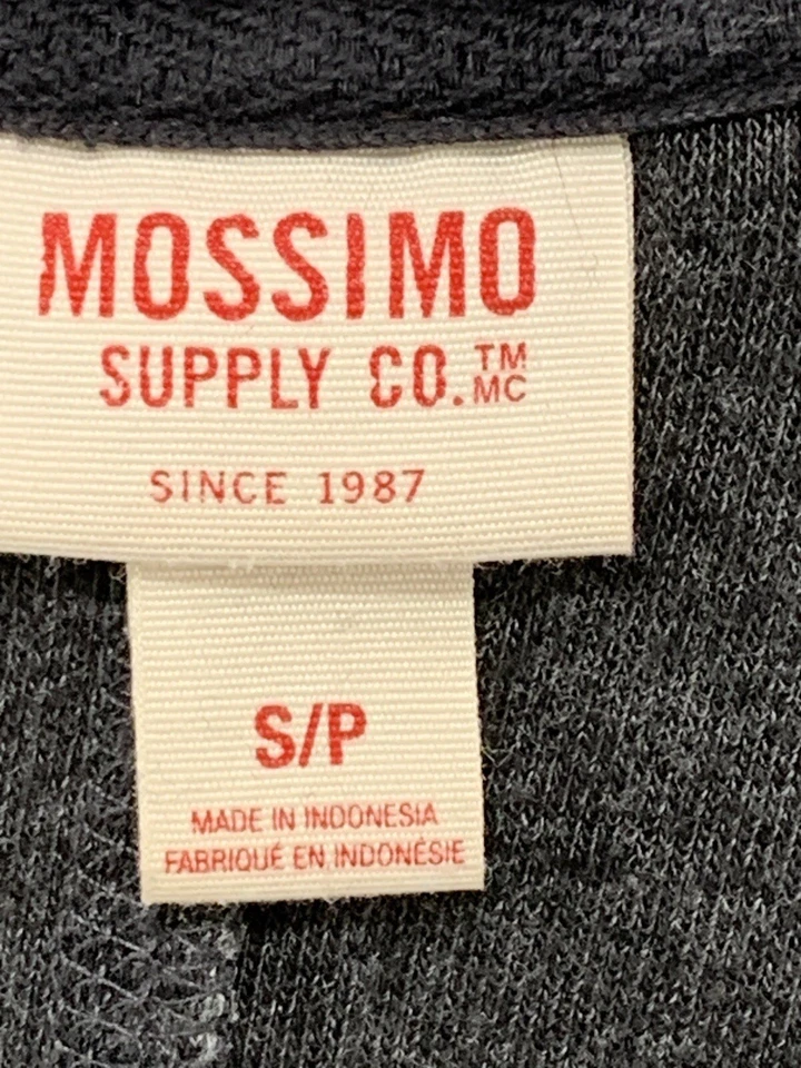 Suéter Top Mossimo Supply Co Mujer Gris Manga Larga Bolsillos Mezcla Algodón Talla S Foto 2 de 4