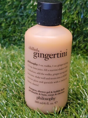 Philosophy Chilled Gingertini Shampoo, Shower Gel, Bubble Bath - 6 oz New