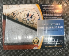Non-Slip Area Rug Pad 9'x12', 1/3" Thick Dual Surface Premium Carpet Mat