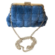 Urban Expressions Womens Faux Fur Chain Evening Clutch Crossbody Small OS NWOT