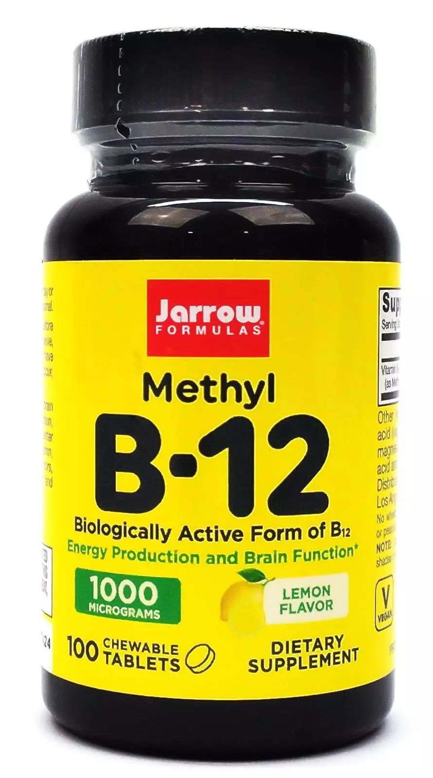 Jarrow Formulas Vitamin B-12 Methyl Bioactive 1000 Mcg Chewable Tabs - 100 Count