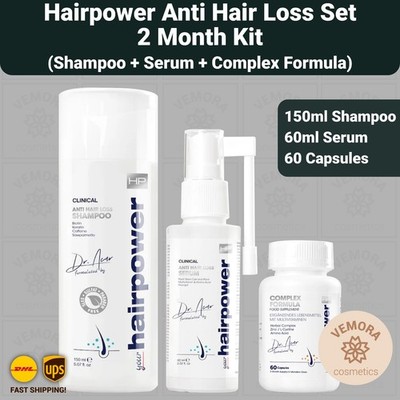 Hairpower Anti Hair Loss Set Shampoo Serum Complex Formula 2 Month Kit