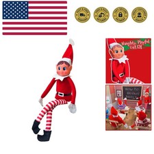 Christmas Elf Behaving Badly Plush Toy, 12 Inches, with Attachable Arms for D...