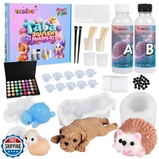 DIY Taba Squishy Kit - Make Your Own Squishies with Animal Molds and 1:1 AB L