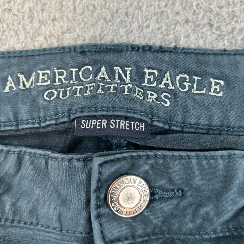 Calça Jegging American Eagle Feminina 12 Regular Super Elástica Cetim Skinny AEO - Imagem 3 de 4