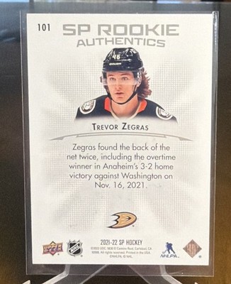 2021-22 SP - SP Rookie Authentics Trevor Zegras #101 Silver
