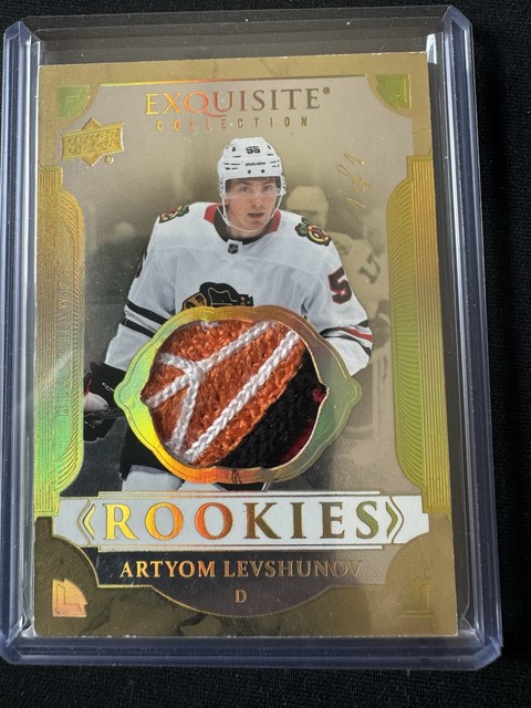 Artyom Levshunov 2025-26 UD Black Diamond Exquisite Collection Rookies Patch 1/1