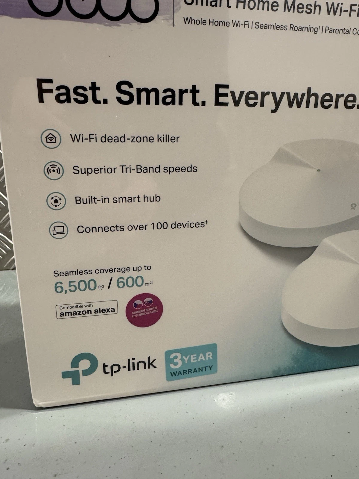 TP-Link Deco M9 Plus AC2200 Smart Home Mesh Wi-Fi System 3 Pack Brand New 2
