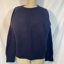 BANANA REPUBLIC Filpucci Navy Italian Yarn Merino Wool Crewneck Sweater Sz L