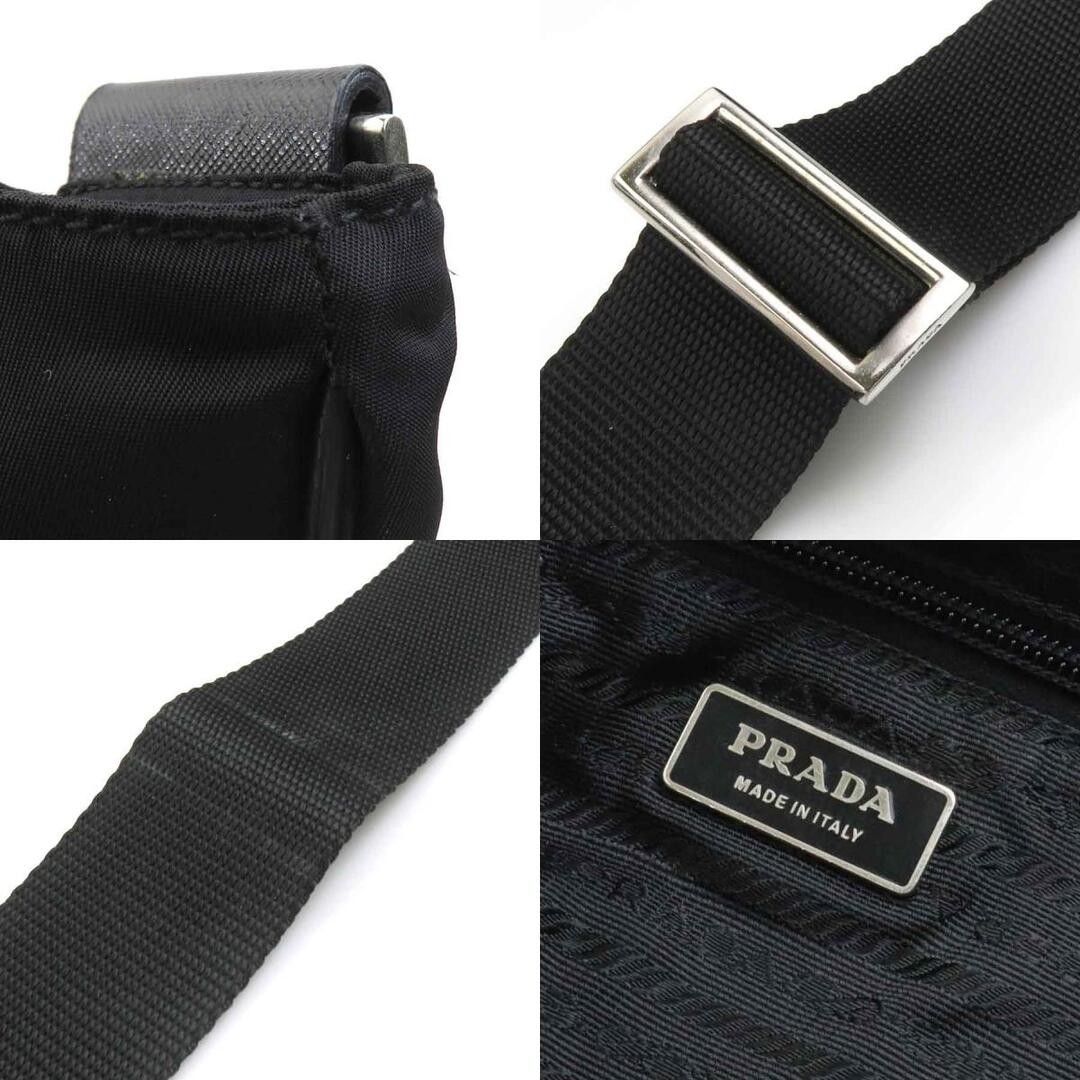 PRADA crossbody shoulder bag nylon black silver men s  Used e60652a thumbnail 9