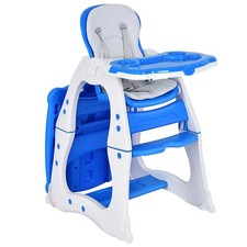 Baby High Chair 3-in-1 Convertible Play Table Seat Booster Toddler Feeding Tray