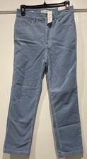 LOFT Women s High Rise Straight Leg Blue Cord...