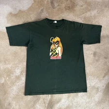 Vintage Hookups Shirt Mens XL Green 90s RARE Skate Bee Anime Cartoon Grail Blind