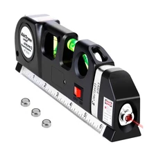 Laser Level Line Tool, Multipurpose Laser Level Kit Standard Cross Line Laser...
