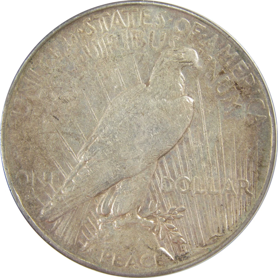 1927 S Peace Dollar AU 53 ANACS Silver $1 Coin SKU:I20915 - Image 4 of 4