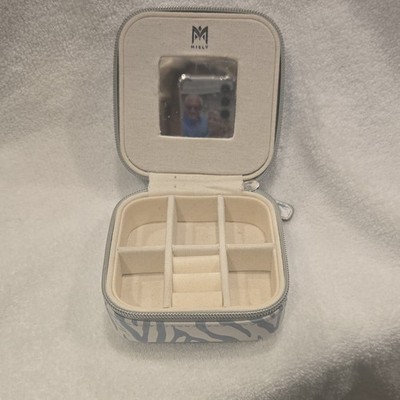 Milly Zebra Print Travel Zip around Jewelry Case 