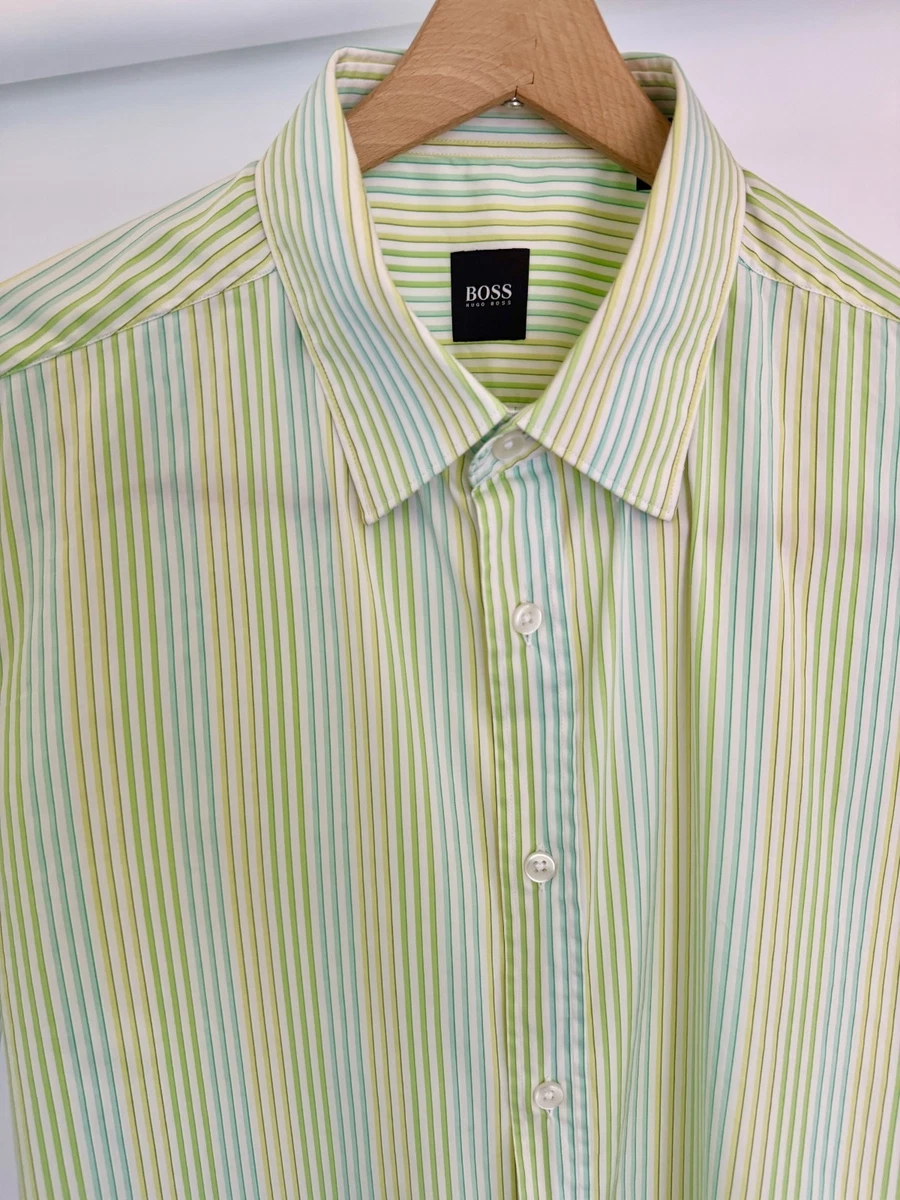 green and yellow striped dress shirt Shirts for Men for sale Handmade Couture Gown