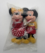 The Disney Store Mini Bean Bag 8" Plush Mickey and Minnie Mouse Sealed