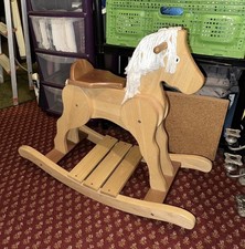 Wooden Rocking Horse Kids Toy Christmas Gift Retro Vintage Style 
