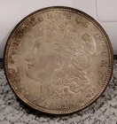 1921 Morgan Philadelphia Silver Dollar Toning Coin Antique Vintage Circulated
