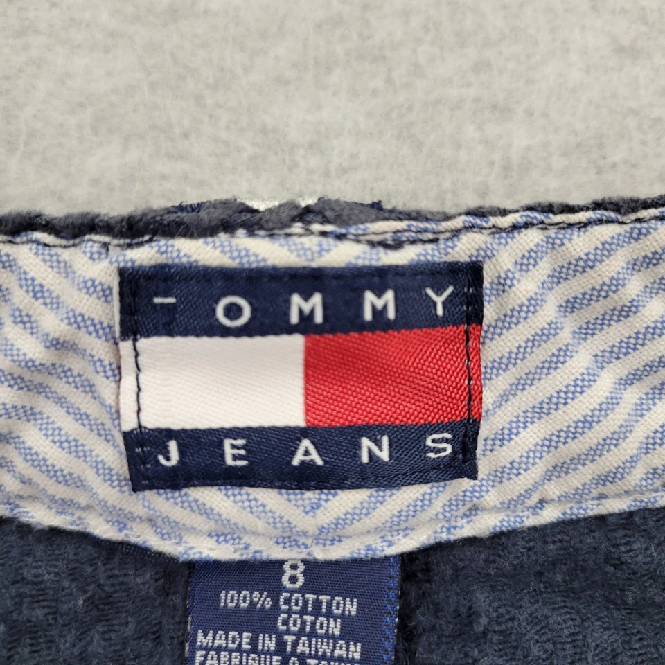 Tommy Jeans De Colección Falda Mujer 8 Negro Pana Línea A Años 90 Foto 3 de 4