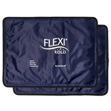 FlexiKold Gel Ice Packs 2 Large 10.5x14.5" Reusable Cold Therapy for Injuries Ba