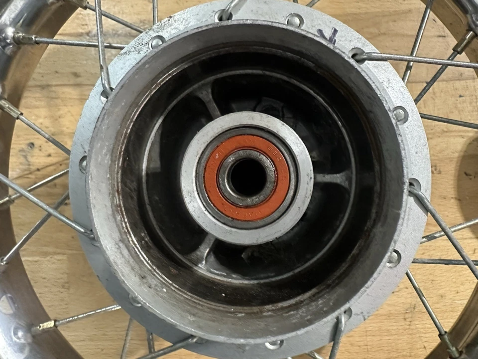 2000 Honda Xr50/Xr70 Crf50/Crf70 Complete Rear Wheel With Brake Panel Assembly - Image 3 of 4