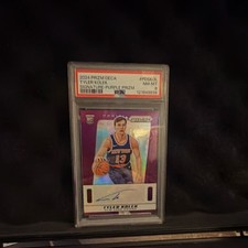 2024-25 Panini Prizm Deca Purple Prizm Tyler Kolek #PDS-KOL /75 Rookie Knicks AU