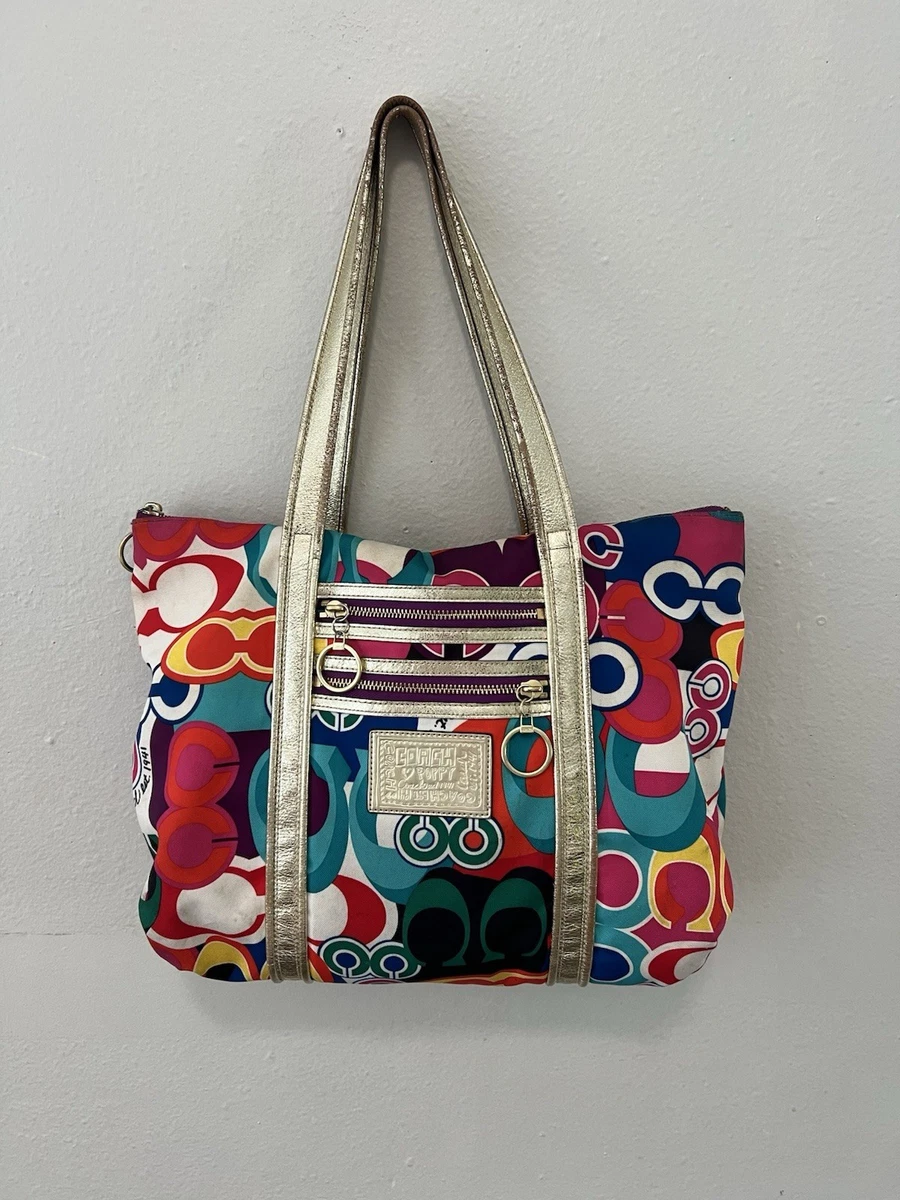 Coach Poppy Graffiti Glam Tote for sale | eBay