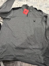 Spyder Active Men’s Quick Dry Performance Wicking Hoodie PROW B 1/4 Zip Size M