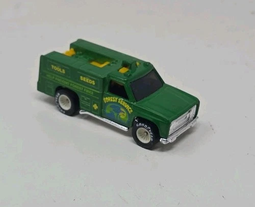 Vintage Hot Wheels Real Riders 1986 Green Rescue Ranger Forest Service Truck