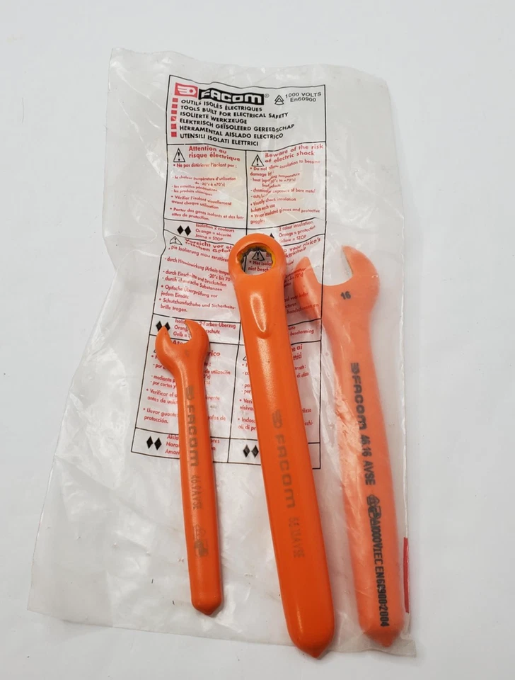 Facom Insulated Wrench Set 1000V EN60900 Lot of 3 13mm Ring 16mm 46.16AVSE VDE - Image 2 of 4