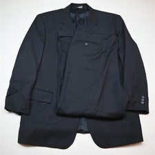Jos A Bank 46R 40x30 Blue Birdseye 100 Wool Mens Jacket Pants Suit