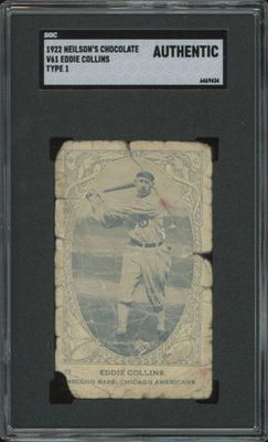 #ad 1922 NEILSON#x27;S CHOCOLATE EDDIE COLLINS 29 POOR V61 TYPE 1 SGC A WHITE SOX $300.00