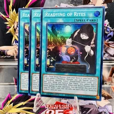 3x Yugioh Playset Readying of Rites DUAD-EN086 Super Rare 1st Ed Near Mint