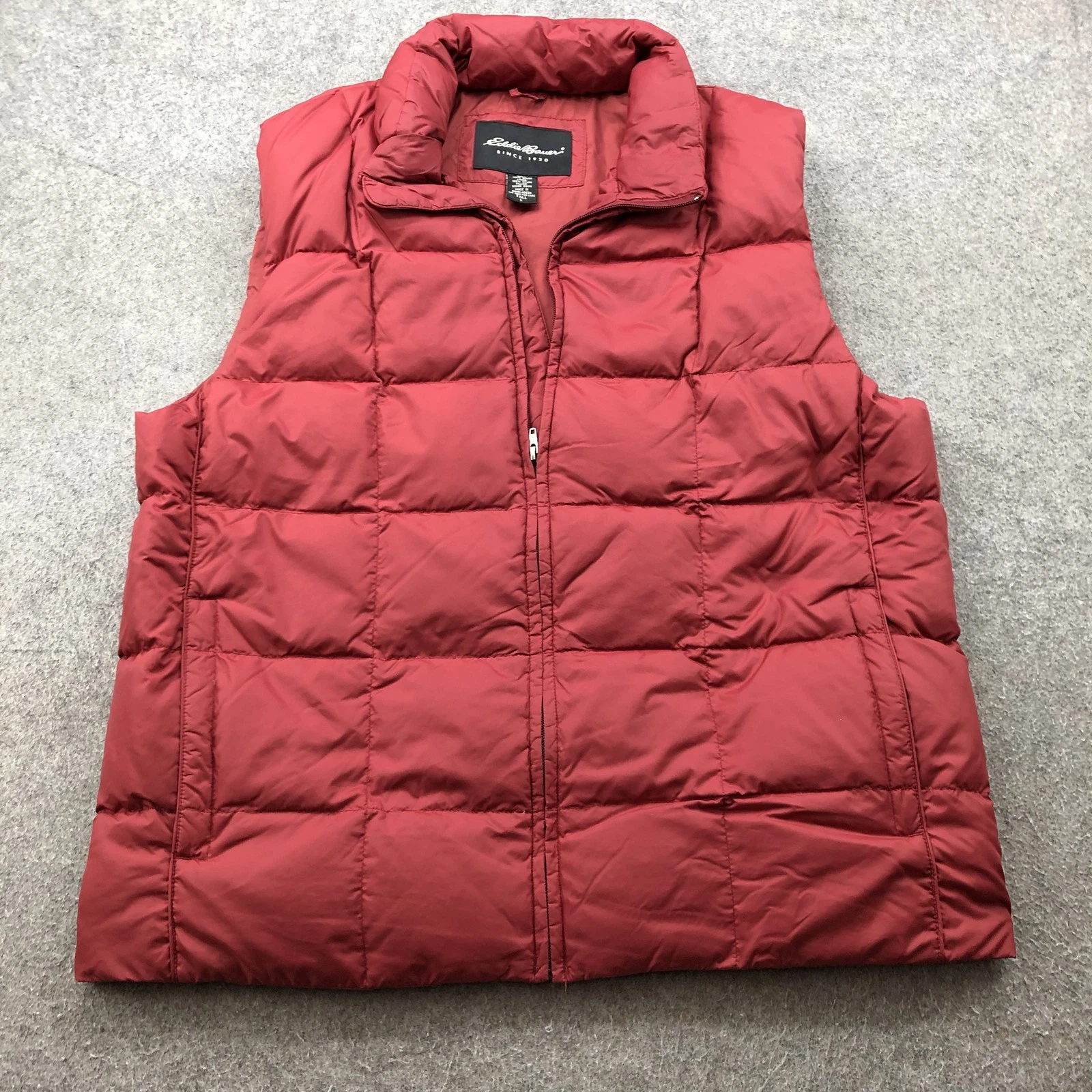 Eddie Bauer Vest Mens Large Tall Goose Down Puffer Sleeveless Jacket Winter Warm