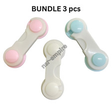 3 Pcs Baby Kids Safety Lock Drawer Cupboard Cabinet Fridge Door Child Proof Kit