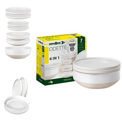 Brunner Melamin Geschirrset 6in1 Odette Campinggeschirr Essgeschirr Tafelservice