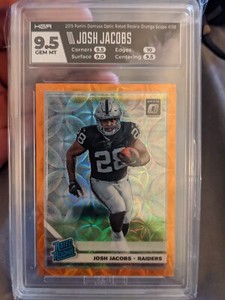 JOSH JACOBS 2019 Optic Rated Rookie Orange Scope /79 SP FOTL