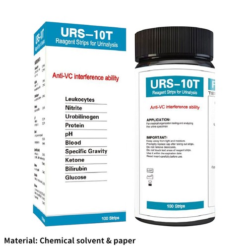 100pcs Ketone Urine Test Strip 10 Parameters Urinalysis Dip-Stick Testing Kit AT - Picture 3 of 12