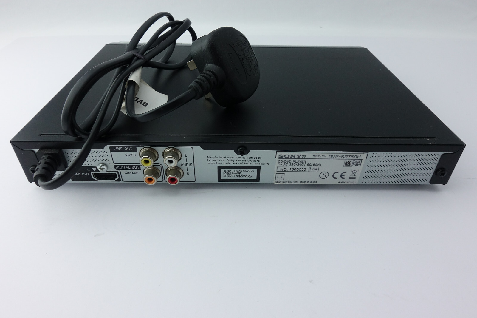 Sony DVPSR760 DVD Player with HD Upscaling HDMI / USB No remote DVP