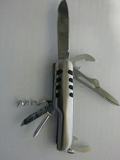 Multiuse Pocket Knife-8-IN-1-Knife,Can&Bottle opner,Screwdrivers,Corkscrew,etc